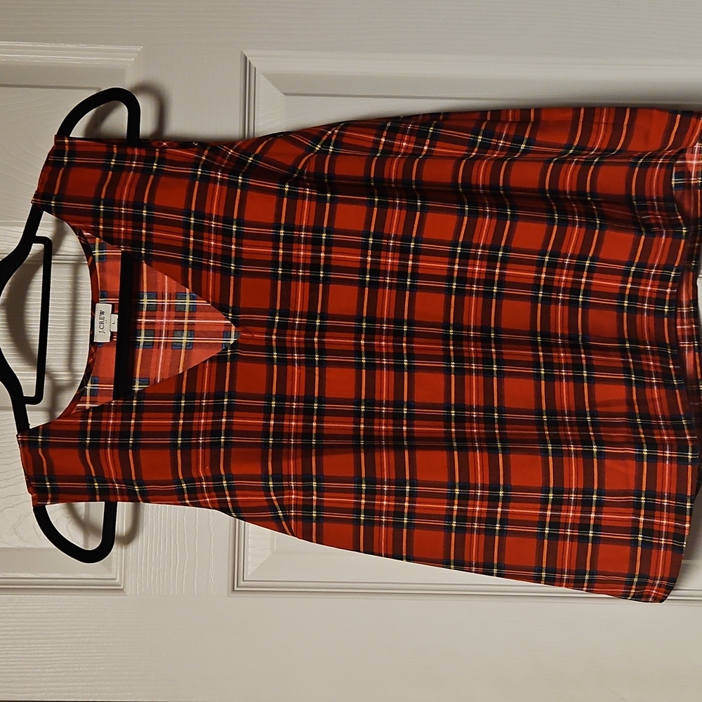 J.Crew Plaid Sleeveless Top -  size L